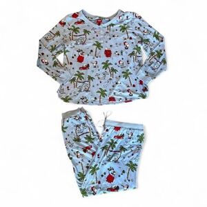 Snoopy Peanuts charlie brown christmas printed pajamas longsleeve pants XL